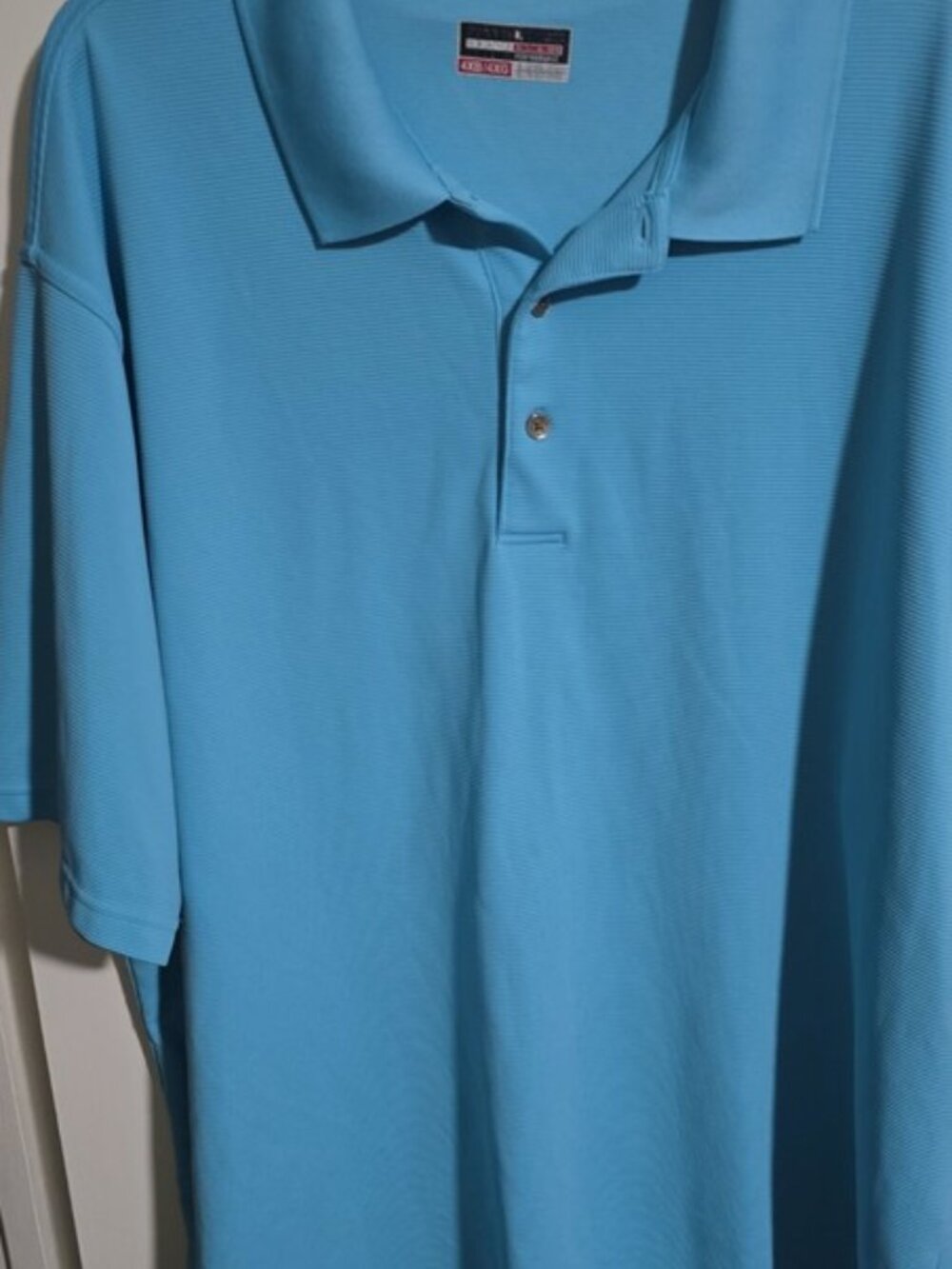 Grand Slam Performance Men’s Polo Shirt 4XL in Aqua Blue